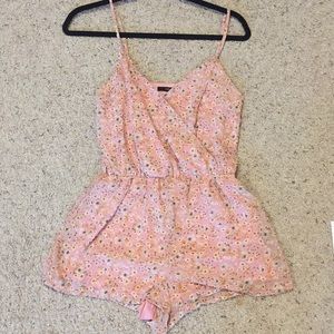 Forever 21 Pink floral romper